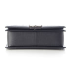 Chanel Boy Caviar Leather Chain Random Plate Shoulder Bag Black 25 — view 6