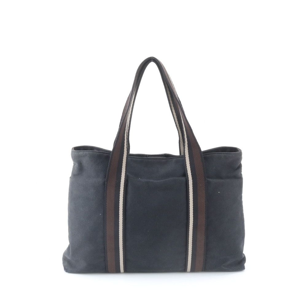 Hermes Troca Horizontal MM Leather Canvas Tote Shoulder Business Document — view 3