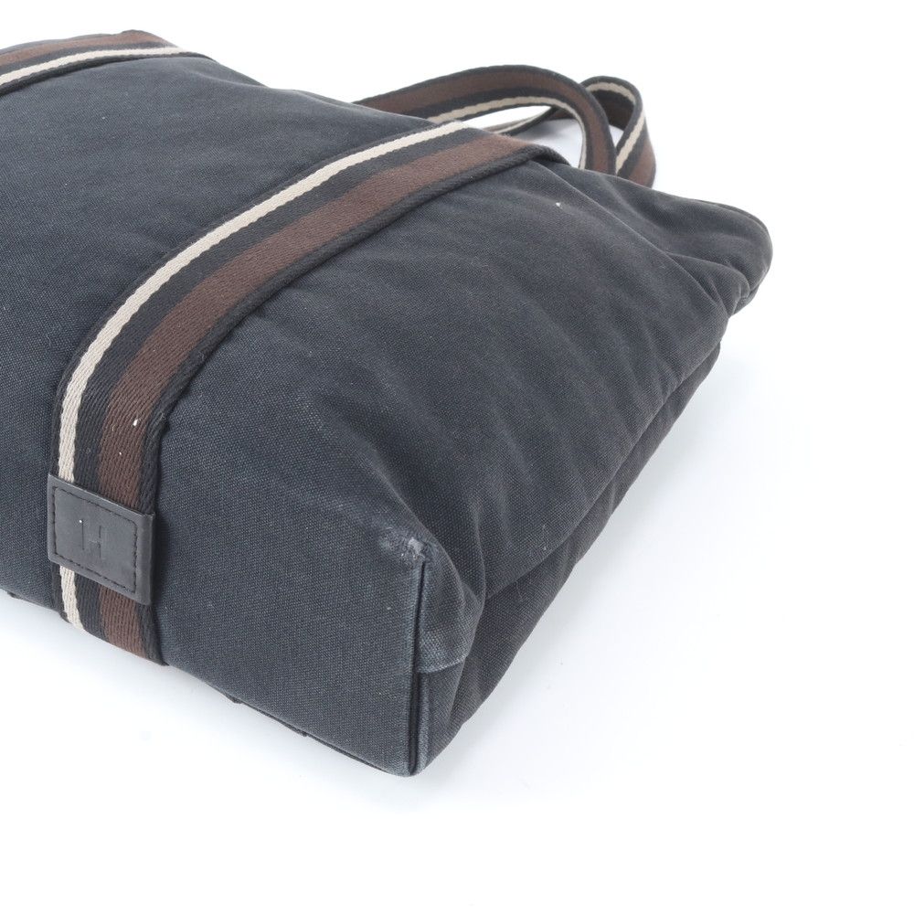 Hermes Troca Horizontal MM Leather Canvas Tote Shoulder Business Document — view 4