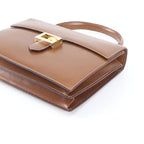 Gucci Vintage Leather Handbag Brown Top Handle — view 4
