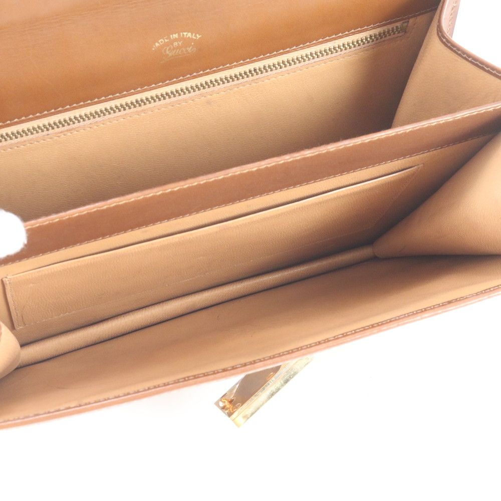 Gucci Vintage Leather Handbag Brown Top Handle — view 8