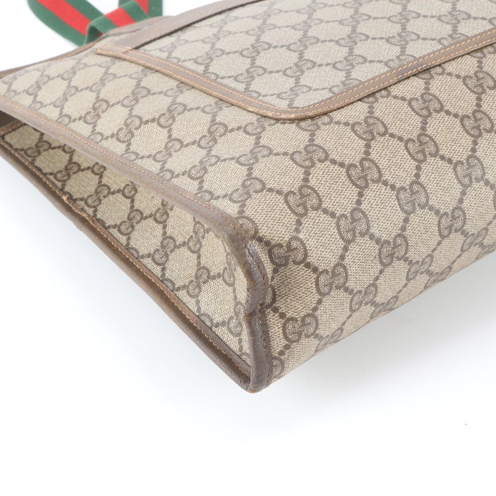 Gucci GG Supreme Sherry Line Leather Tote Shoulder Business Document — view 5