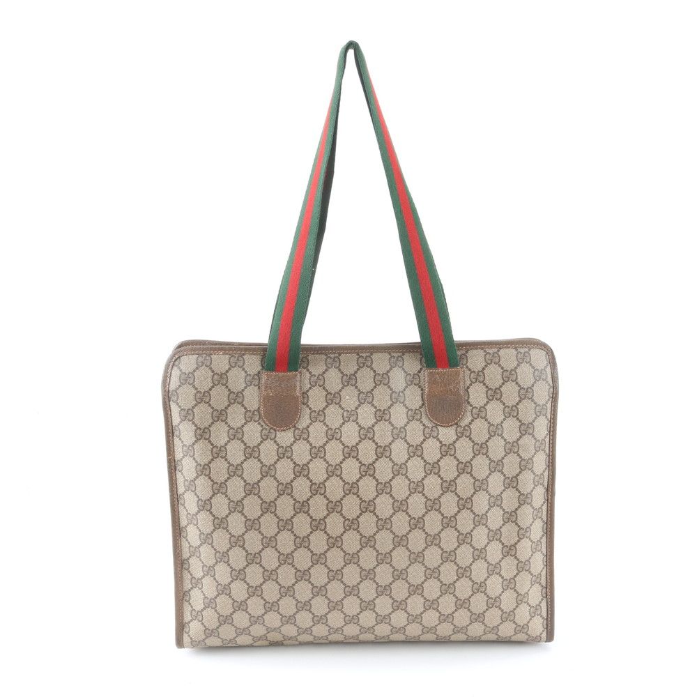 Gucci GG Supreme Sherry Line Leather Tote Shoulder Business Document — view 3