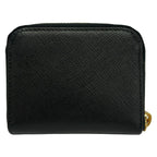 Prada Coin Case Black Zip Around Leather — view 2