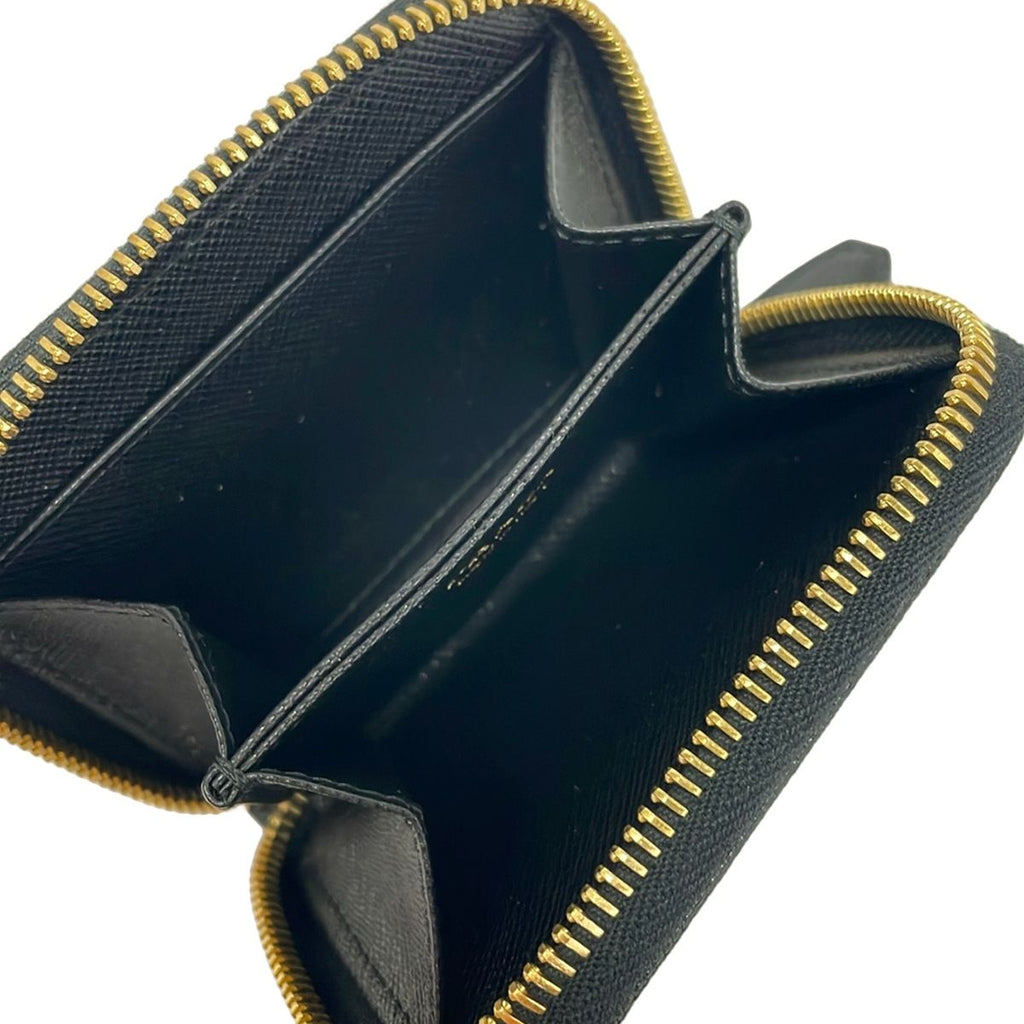 Prada Coin Case Black Zip Around Leather — view 3