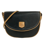 Celine Shoulder Bag Black Beige Leather