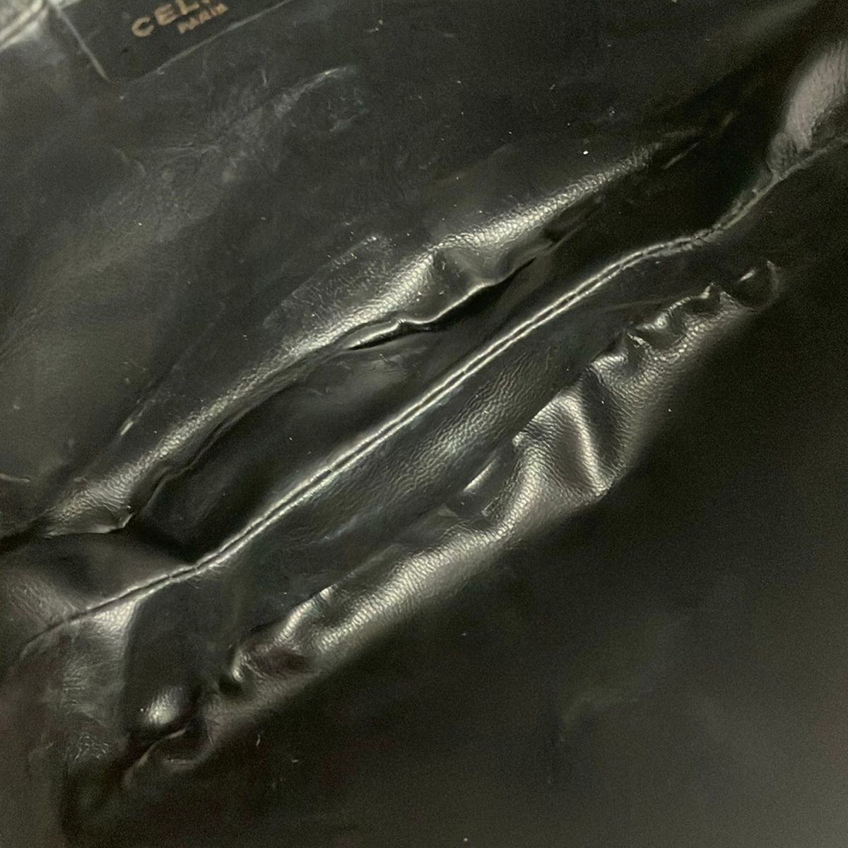 Celine Shoulder Bag Black Beige Leather — view 7