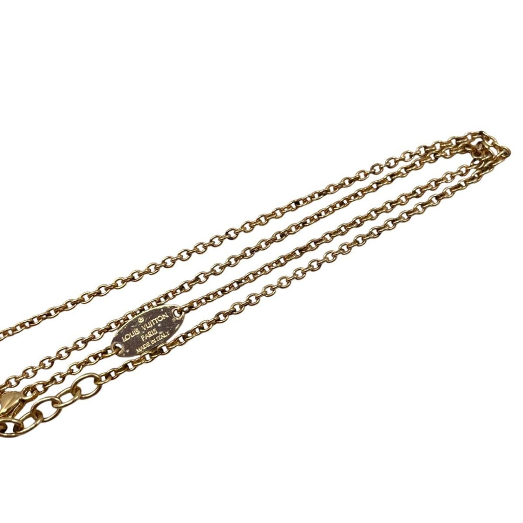 Louis Vuitton Necklace Essential Logo Gold — view 7