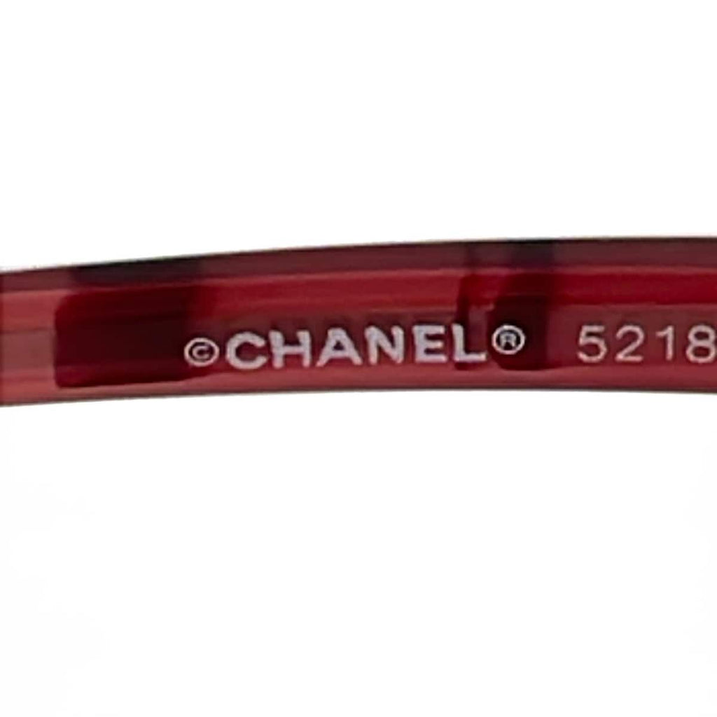 Chanel Sunglasses Bordeaux Silver CC Logo Eyewear — view 4