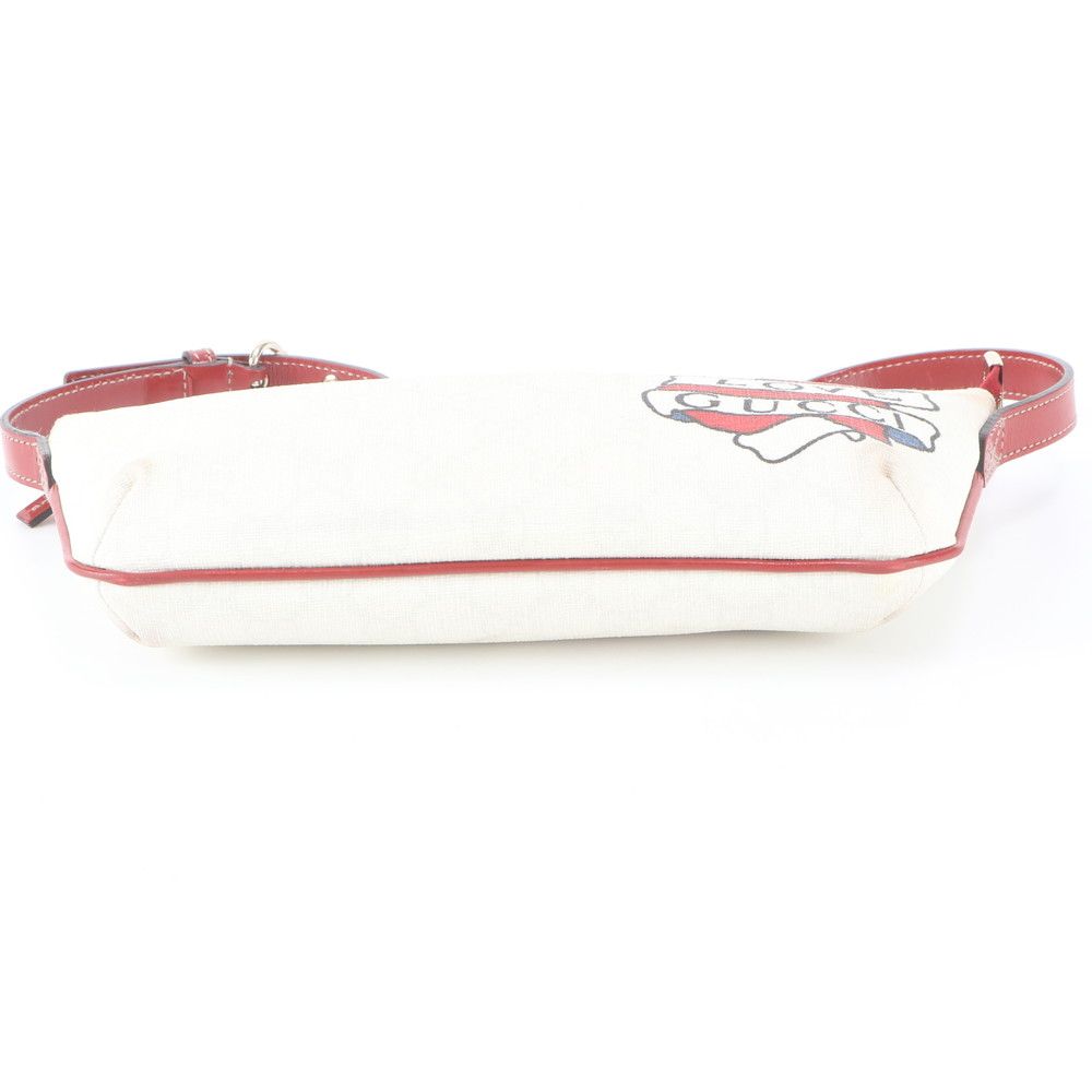 Gucci GG Supreme Tattoo Heart Leather Shoulder Bag Tote Hand — view 6