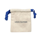 Louis Vuitton Earrings Blue Monogram Flower LV Circle Gold — view 8