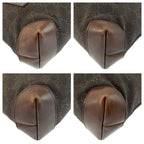 Gucci Brown GG Canvas Leather Tote — view 4