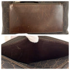 Gucci Brown GG Canvas Leather Tote — view 6