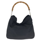 Gucci Bamboo Black Silver Nylon 001 Shoulder