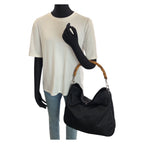 Gucci Bamboo Black Silver Nylon 001 Shoulder — view 7