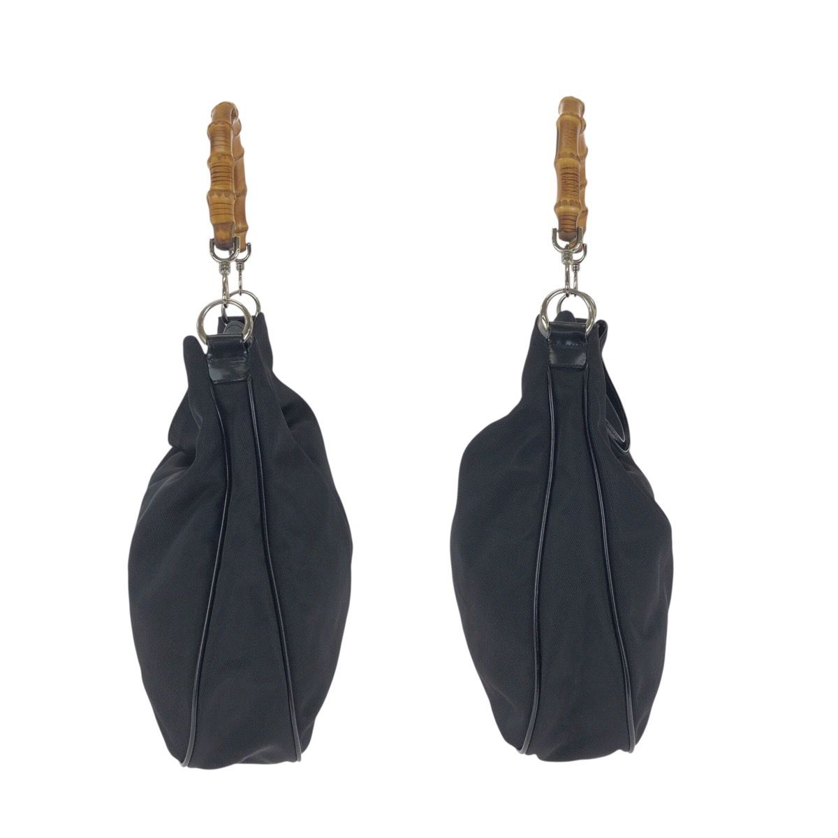 Gucci Bamboo Black Silver Nylon 001 Shoulder — view 8