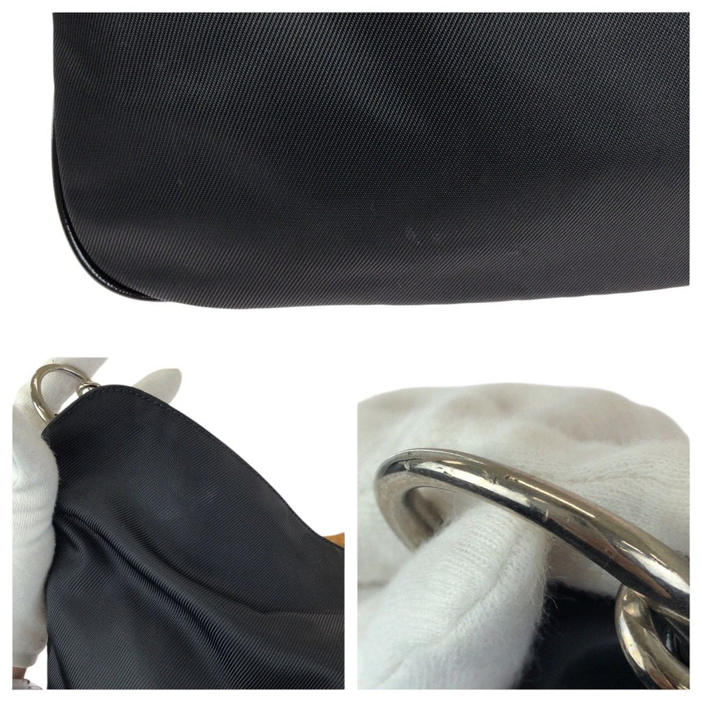 Gucci Bamboo Black Silver Nylon 001 Shoulder — view 5