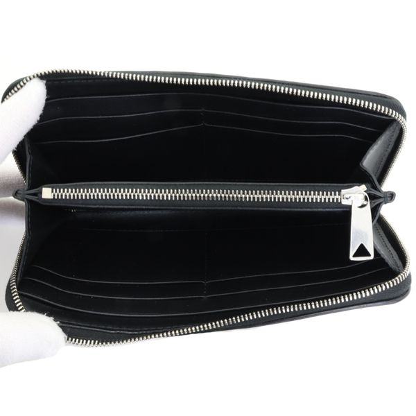 Bottega Veneta Intrecciato Piccolo Zip Around Wallet Black — view 4