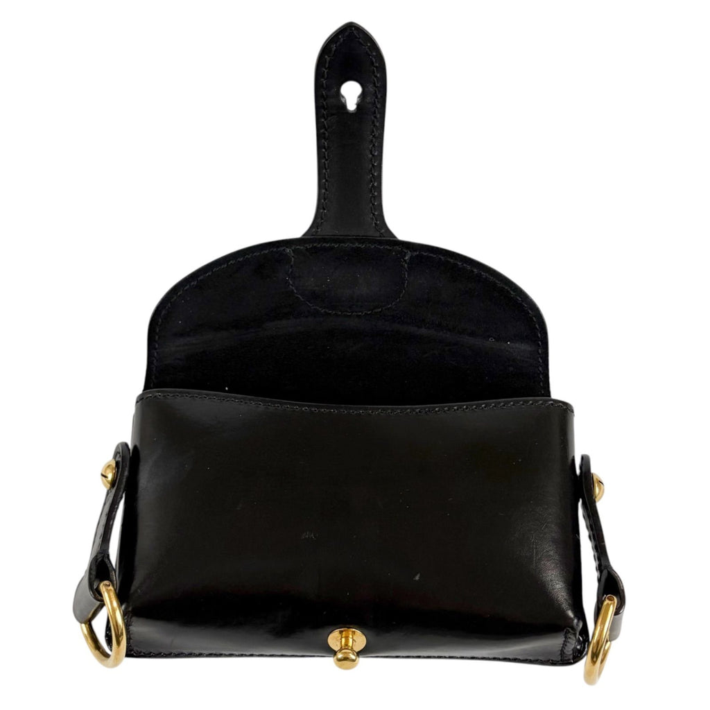 Dior Bee Cross Belt Bag Leather Black Pochette — view 5