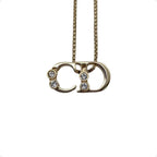 Dior Necklace CD Logo Stone Gold — view 3