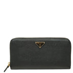 Prada Wallet Black Saffiano Leather