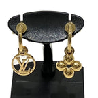 Louis Vuitton Book le Doreil Blue Mining Earrings Brass