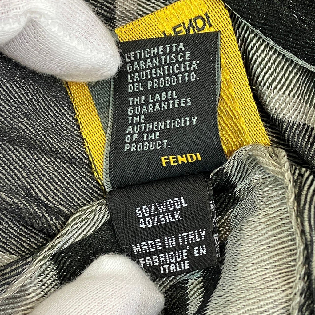 Fendi Shawl Wool Silk Scarf — view 5