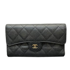 Chanel Quilted Wallet Caviar Leather