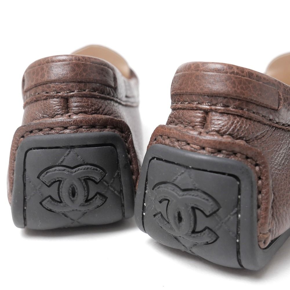 Chanel Loafers 35.5 Driving Shoes Slip on CC Logo Tassel — view 4