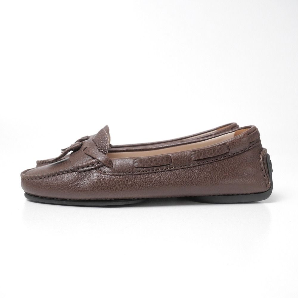 Chanel Loafers 35.5 Driving Shoes Slip on CC Logo Tassel — view 2