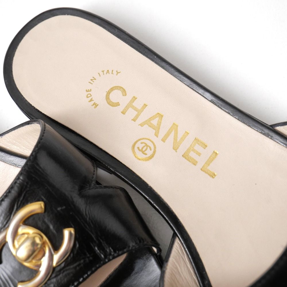 Chanel Sandals 36 CC Logo Turnlock Decoration — view 6