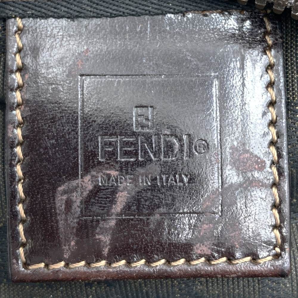 Fendi Zukka 099 Handbag Pouch Nylon Brown Khaki — view 7