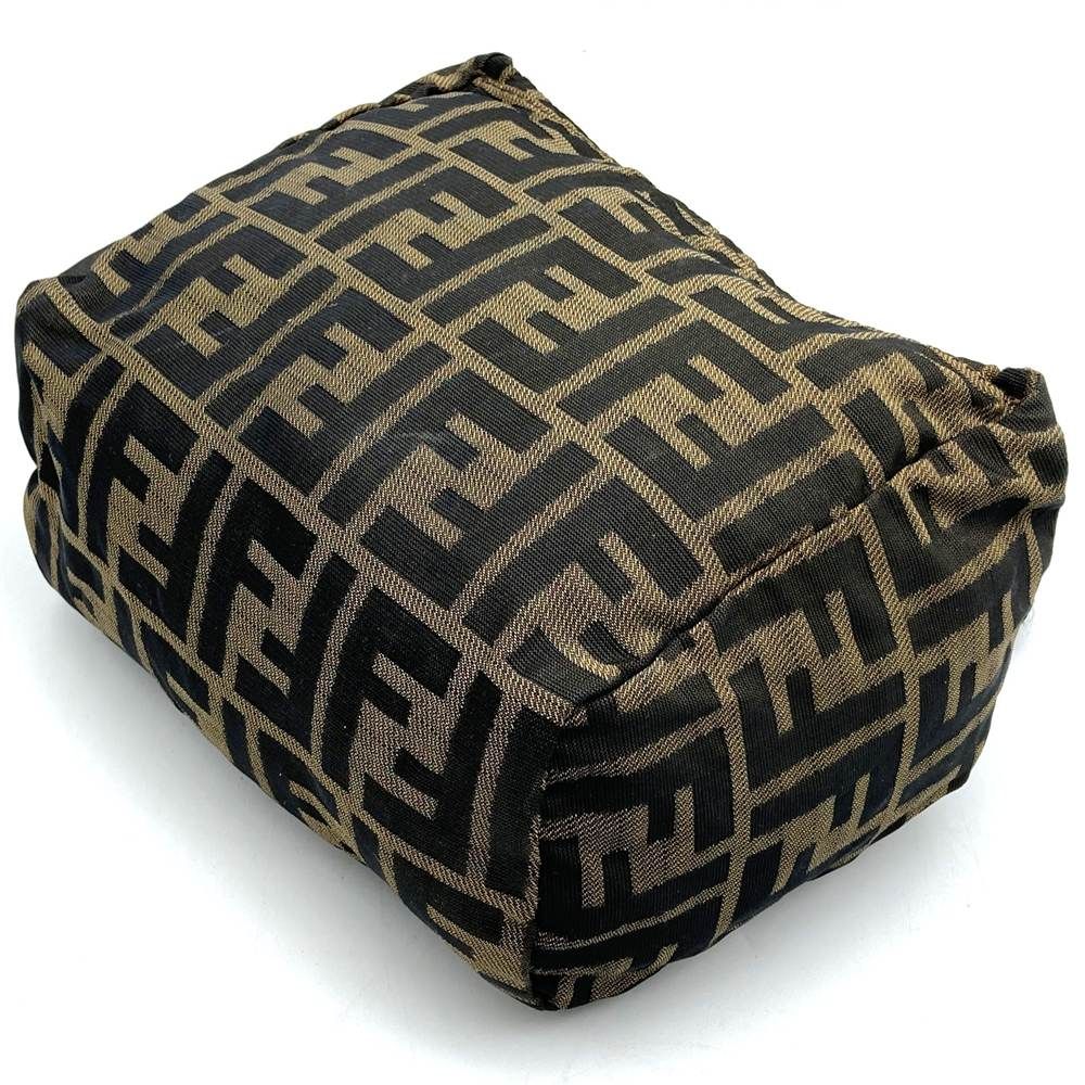 Fendi Zukka 099 Handbag Pouch Nylon Brown Khaki — view 2