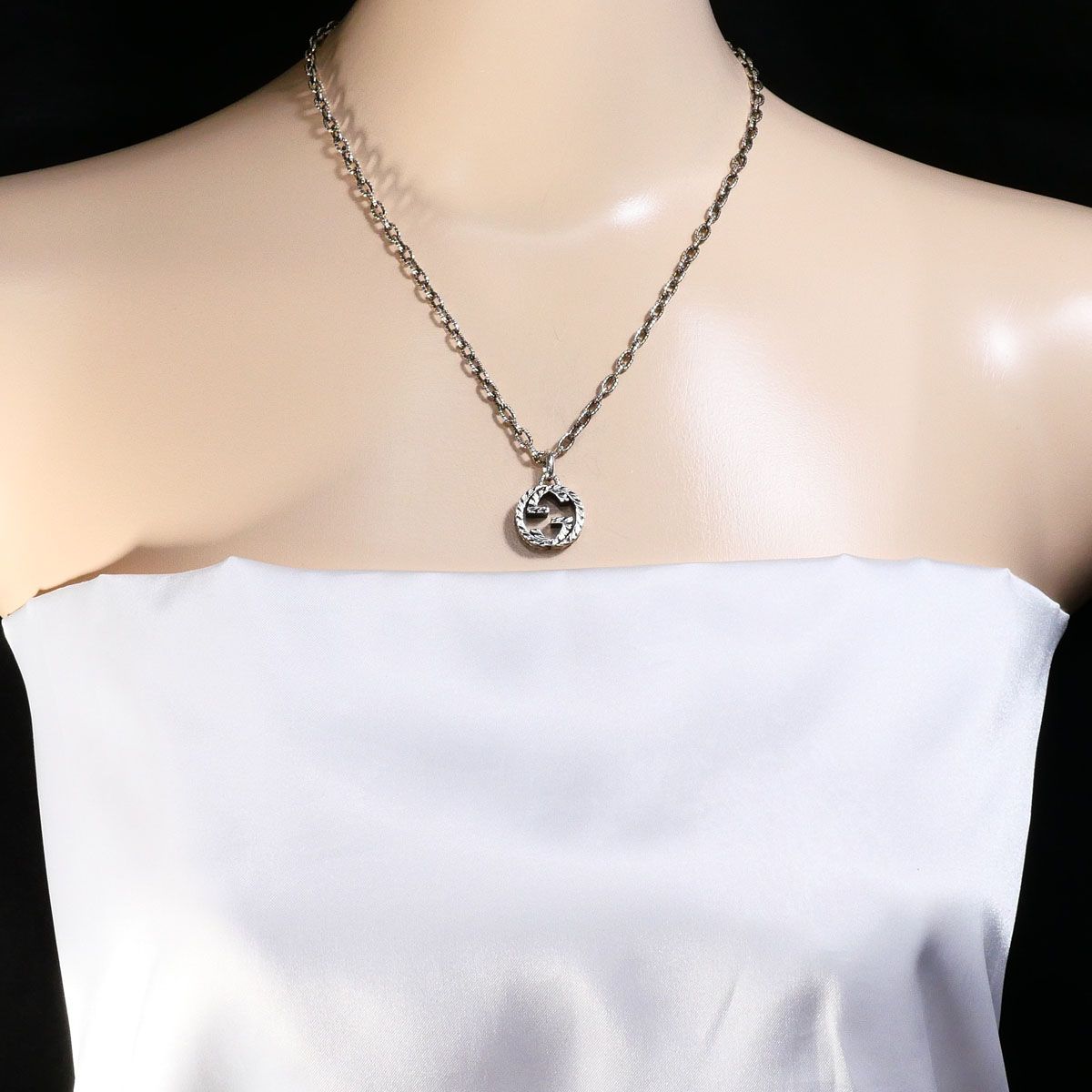 Gucci Interlocking 925 Sterling Silver Necklace 44 cm — view 6