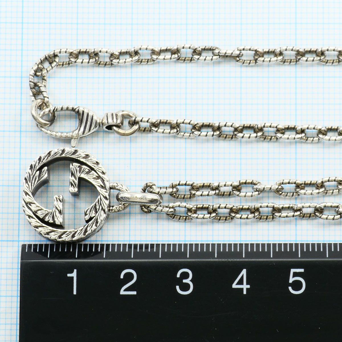 Gucci Interlocking 925 Sterling Silver Necklace 44 cm — view 5
