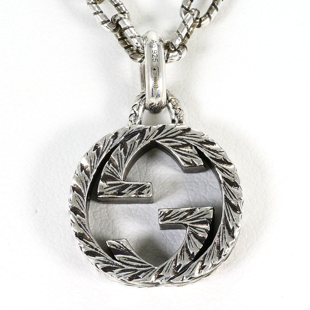Gucci Interlocking 925 Sterling Silver Necklace 44 cm