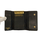 Chanel CC Logo Black Gold Leather Key Case 6 Rows Key Holder — view 4