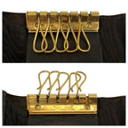 Chanel CC Logo Black Gold Leather Key Case 6 Rows Key Holder — view 7