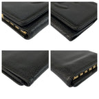 Chanel CC Logo Black Gold Leather Key Case 6 Rows Key Holder — view 5