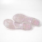 Chanel Sandals 36 Camellia CC Logo Tweed Print Ankle Strap Thong Clear — view 8