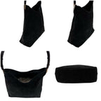 Gucci Bamboo Handle Hobo Shoulder Bag All Black Suede Leather — view 3