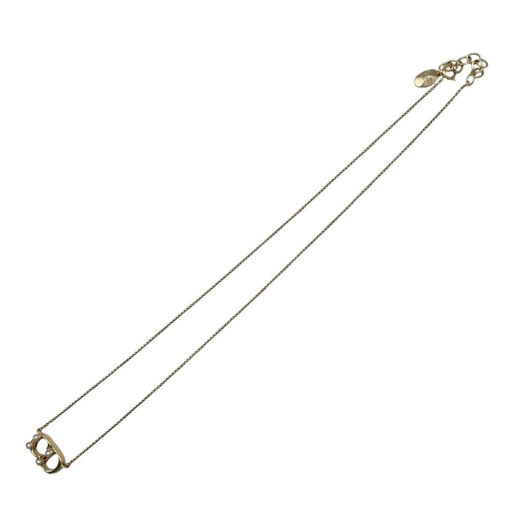 Dior Necklace CD Logo Pearl Gold — view 6