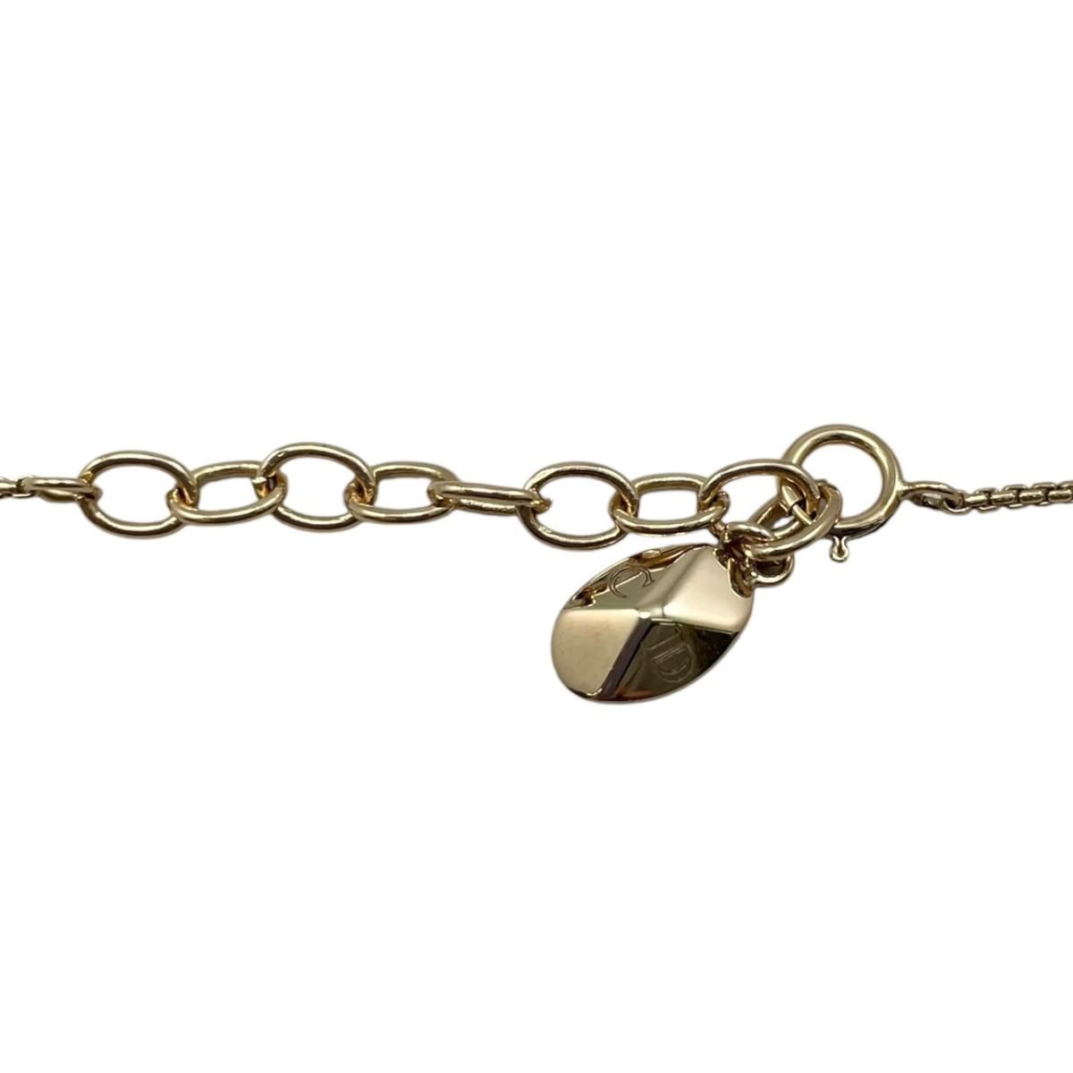 Dior Necklace CD Logo Pearl Gold — view 8