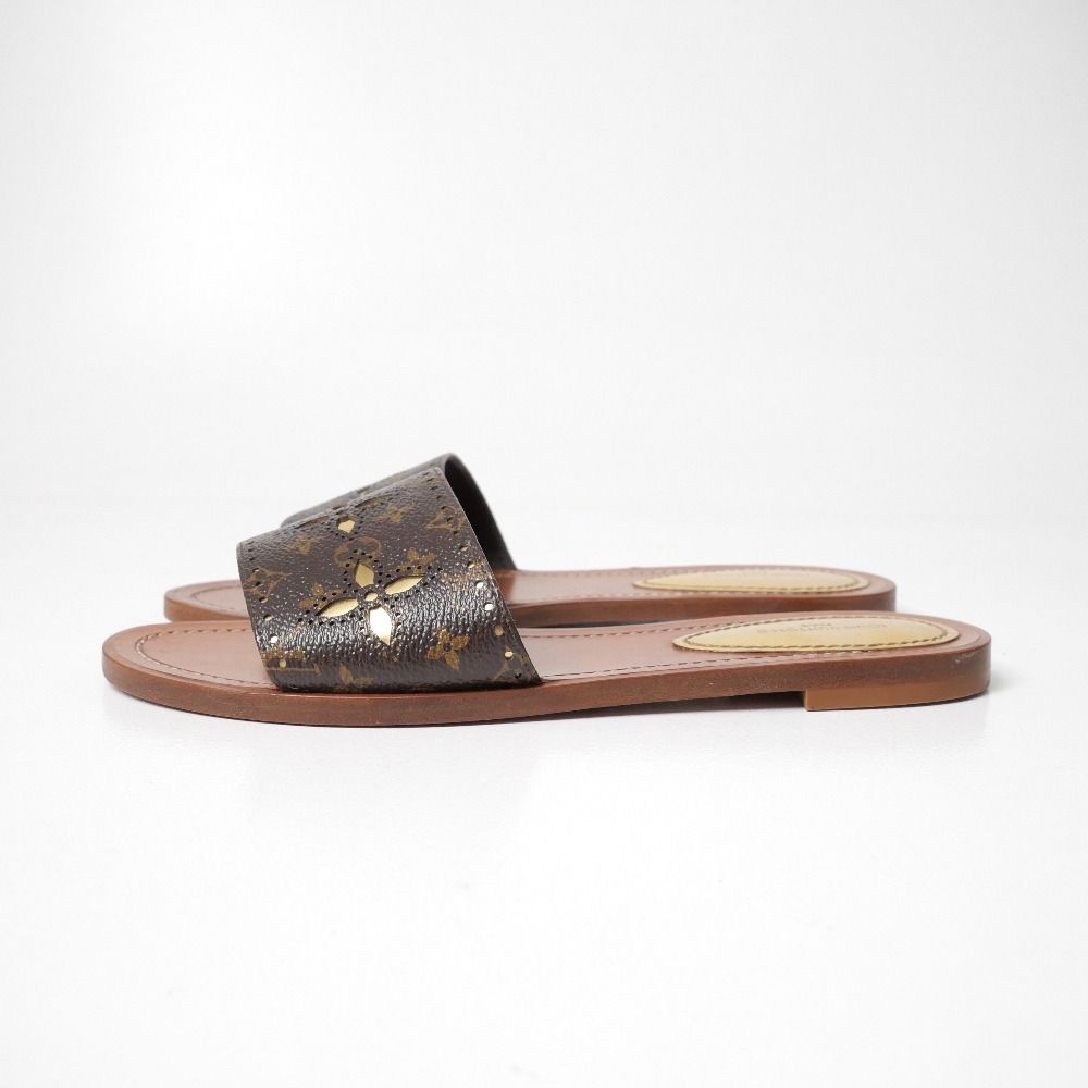 Louis Vuitton Sandals 37 Monogram Flat — view 2