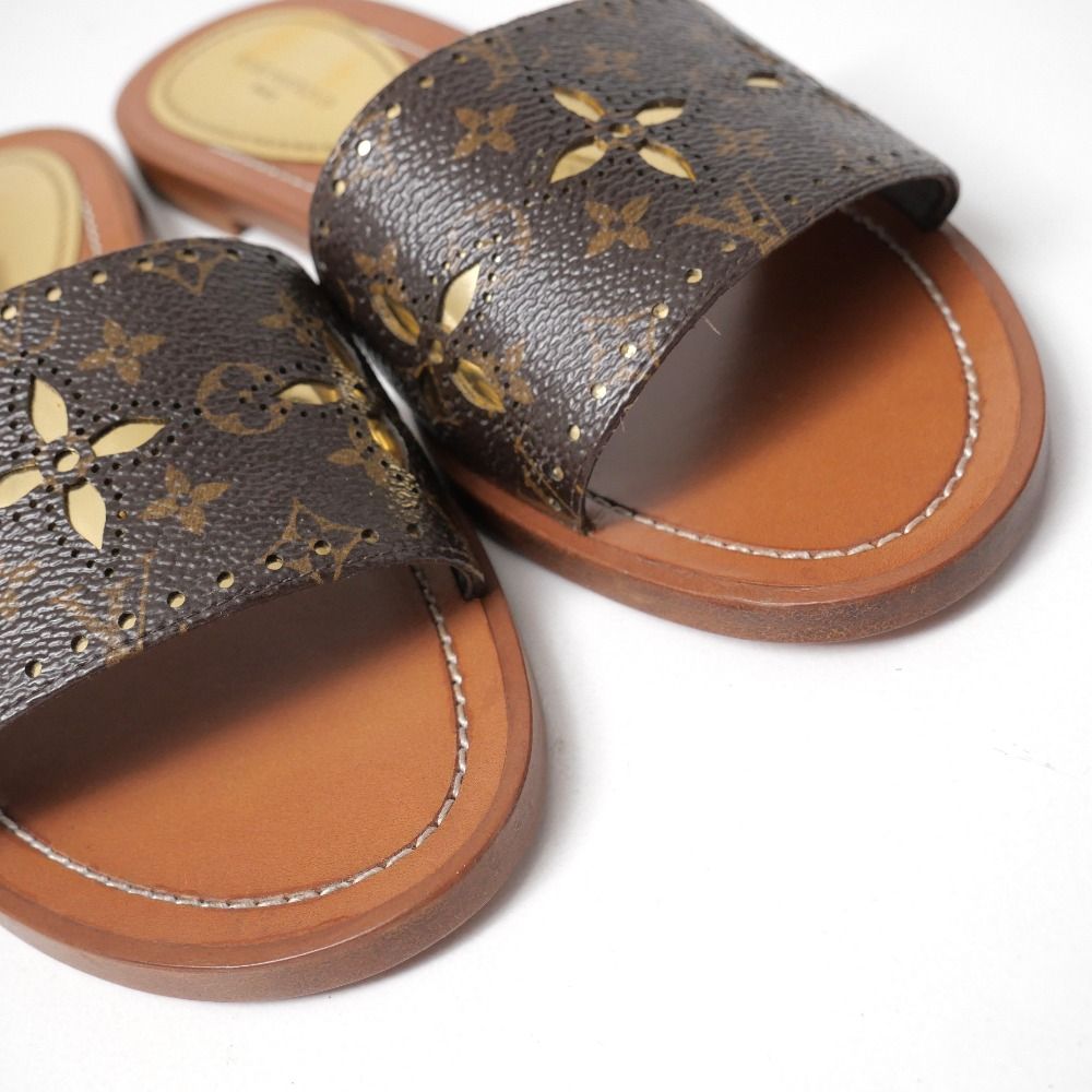 Louis Vuitton Sandals 37 Monogram Flat — view 4