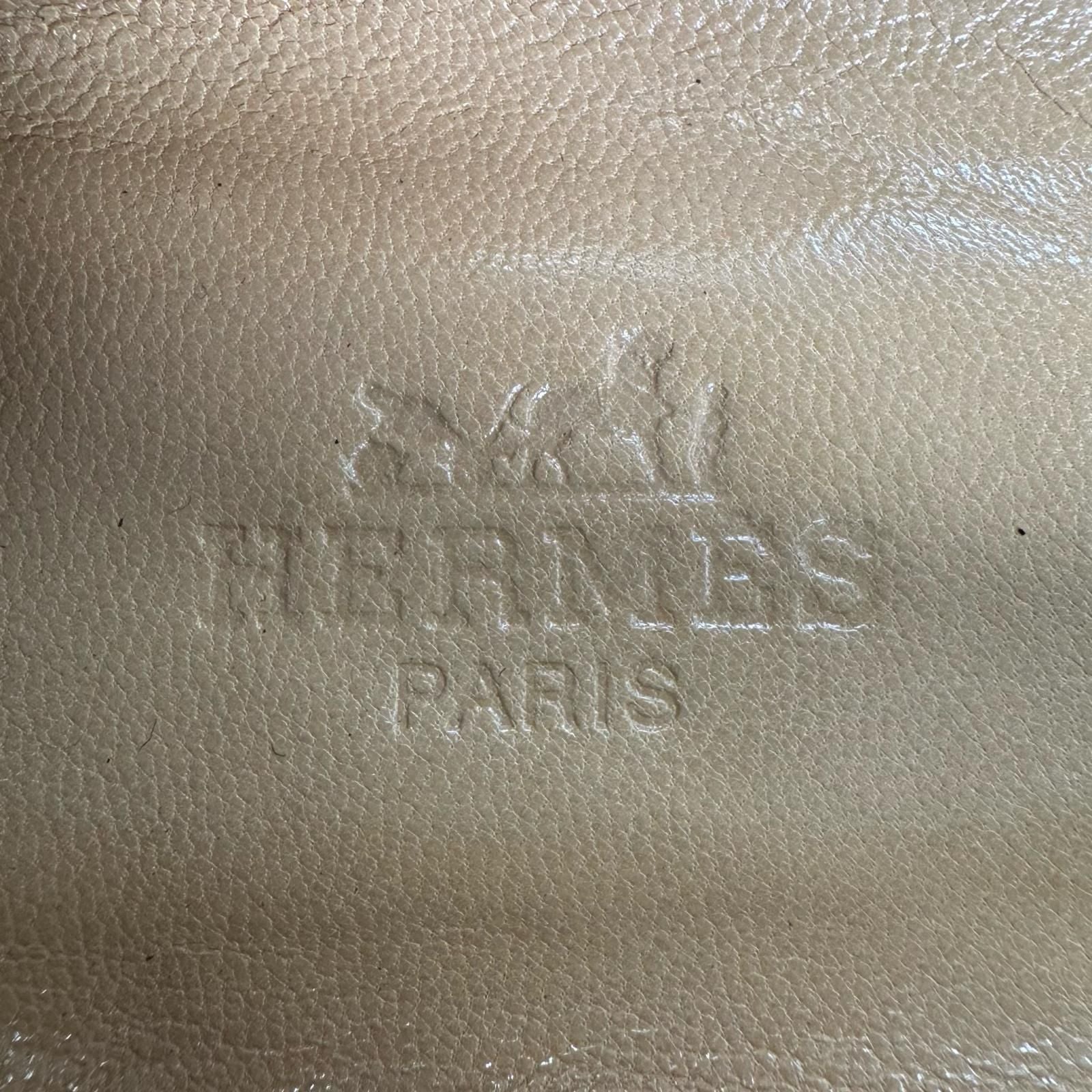 Hermes Silver Logo Swe Leather Loafers Brown — view 9