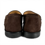 Hermes Silver Logo Swe Leather Loafers Brown — view 5