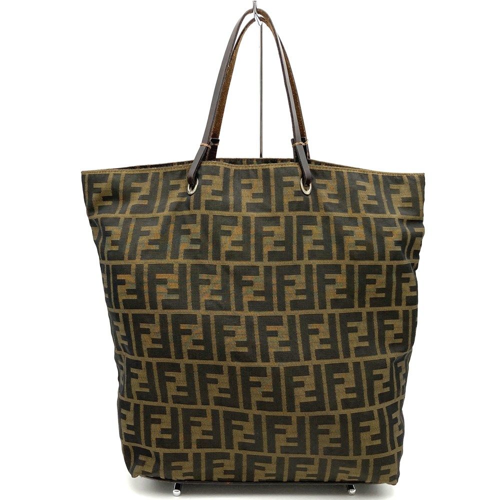 Fendi Zucca 008 Tote Shoulder Bag Nairobi Brown