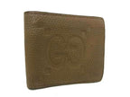 Gucci Bifold Wallet Jumbo GG Coin Brown Leather