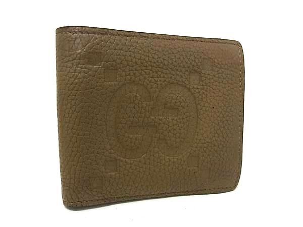 Gucci Bifold Wallet Jumbo GG Coin Brown Leather